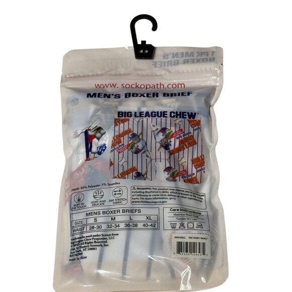 Big League Chew Men’s Boxer Briefs M Baseball Graphic Underwear - Picture 2 of 3